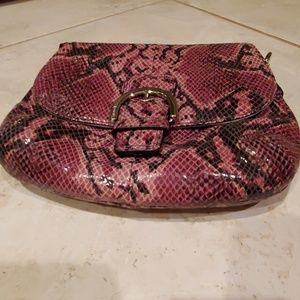 COACH embossed leather crossbody purse